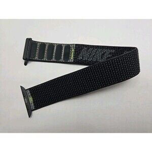 Genuine Apple Watch Nike Sport Loop Band 45mm Black Gray Woven OEM